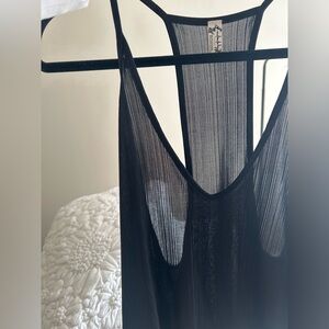 Intimately Free People Black Sheer Tank Top